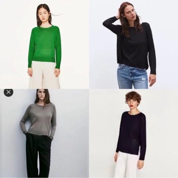 Zara lightweight sweater in grey size small - Picture 3 of 4